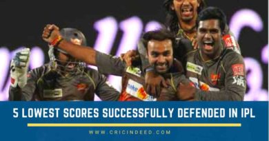 5 Lowest Scores Successfully defended in IPL