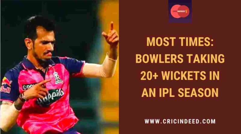 bowlers with most 20+ wickets in an IPL season