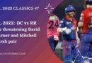 warner mitchell marsh partnership against Rajasthan Royals