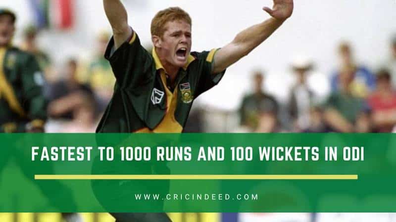Fastest to 1000 Runs and 100 wickets in ODIs
