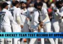 Indian Cricket Team Test Record by Opponent