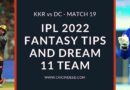 KKR vs DC Dream11 Predictions