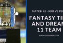 KKR VS PBKS IPL 2021