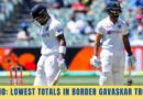 lowest totals in border gavaskar trophy