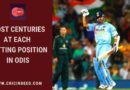 most centuries at each batting position in odi