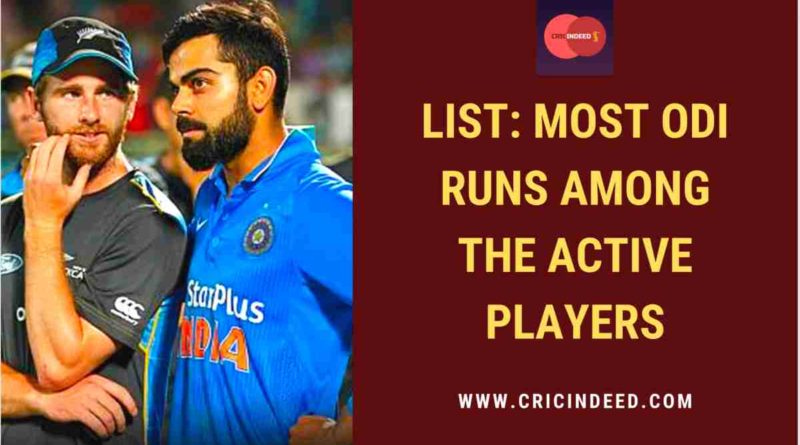 most odi runs by active players