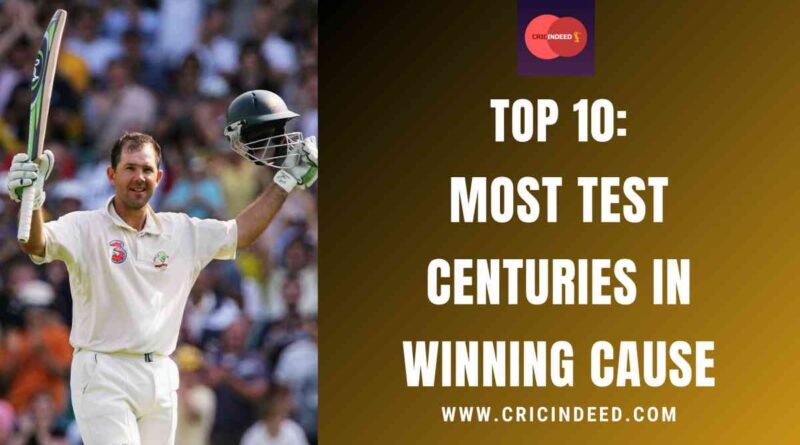 Most Test Centuries in Winning Cause