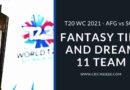 AFG vs SCO Dream11 Predictions
