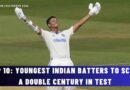 Top 10: Youngest Indian Batters to Score a Double Century in Test